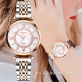 2020 relojes de mujer de moda GS460 relojes de pulsera de diamantes de lujo para mujer de acero inoxidable con correa de malla plateada reloj de cuarzo femenino